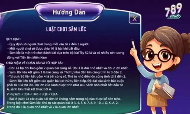 Luật chơi Sâm Lốc cơ bản tại cổng game 789club