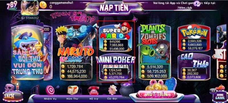 Luật trả thưởng game Mini Poker 789club